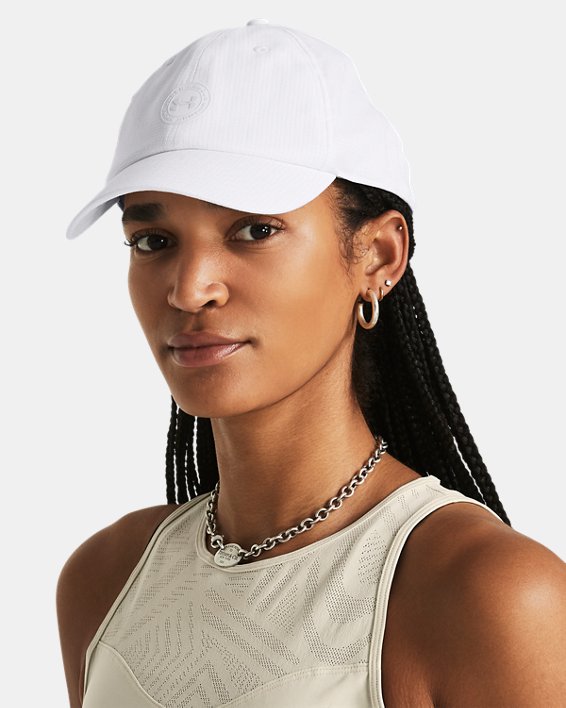 UA ArmourVent verstellbare Kappe für Damen, White, pdpMainDesktop image number 2